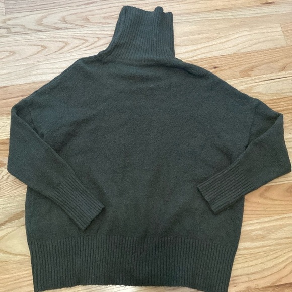 WILLIAM RAST Alpaca blend Cowl Neck Sweater Womens M knit dark green oversized - Picture 2 of 10